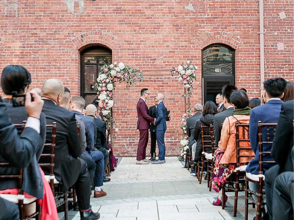 Wedding Outside The Argonaut.