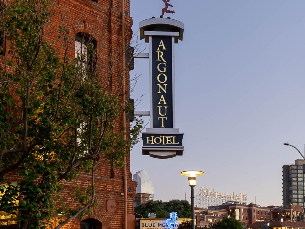 The Argonaut Hotel Sign